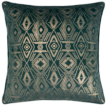 Load image into Gallery viewer, Tayanna Metallic Velvet Cushion Cover - Emerald

