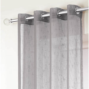 Boston Silver Eyelet Voile Panel