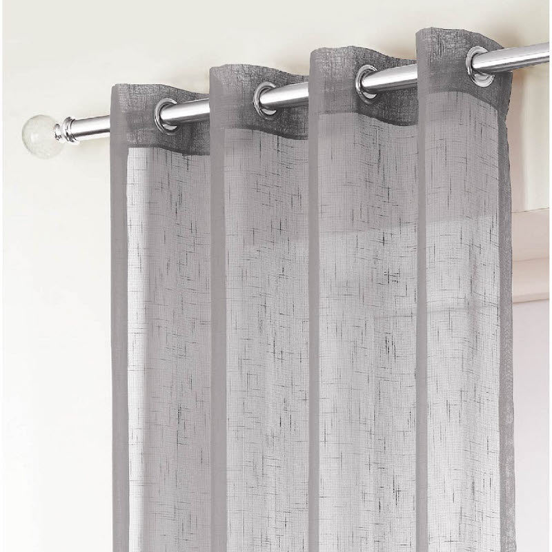 Boston Silver Eyelet Voile Panel