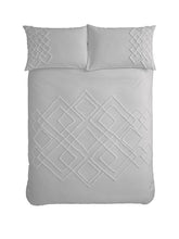 Load image into Gallery viewer, Tufted Cotton Grey Duvet Set
