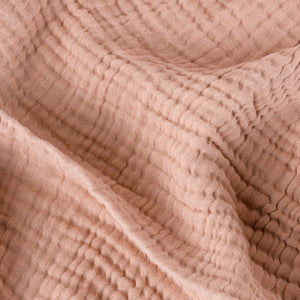 Lark Blush Crinkle Cotton Throw