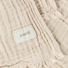 Load image into Gallery viewer, Lark Natural Crinkle Cotton Throw
