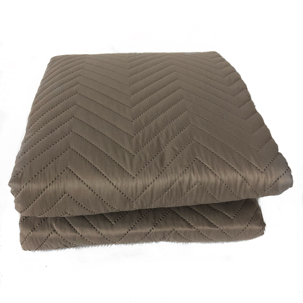 Quilted Bed Throw - Taupe