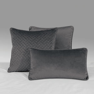 French Velvet Charcoal Bed Throw
