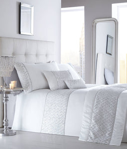 Shimmer White Bolster Cushion