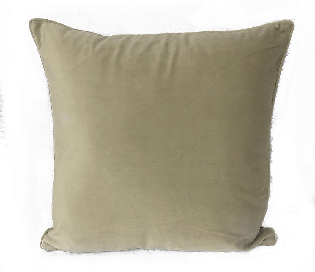 Velvet Large Champagne Filled Cushion