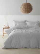 Load image into Gallery viewer, Tufted Cotton Grey Duvet Set
