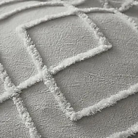 Tufted Cotton Grey Duvet Set