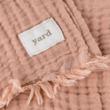 Load image into Gallery viewer, Lark Blush Crinkle Cotton Throw
