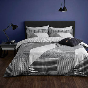 Larsson Geo Grey Duvet Set