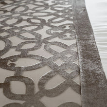 Load image into Gallery viewer, Lattice Cut Velvet Natural Duvet Set
