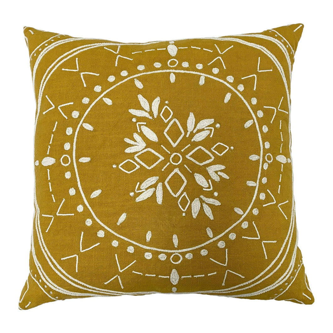 Mandala Ochre Cushion Cover