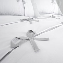 Load image into Gallery viewer, Milo Bow Duvet Set - Grey
