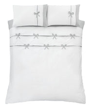 Load image into Gallery viewer, Milo Bow Duvet Set - Grey
