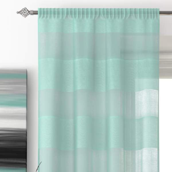 Oakland Duck Egg Slot Top Voile Panel