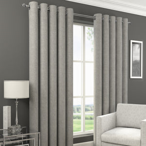 Orion Grey Blackout Eyelet Curtains