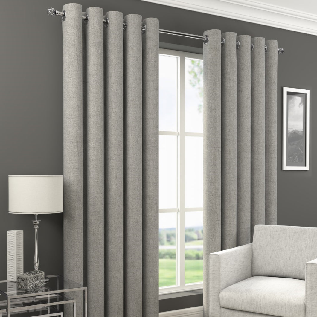 Orion Grey Blackout Eyelet Curtains