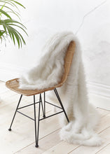 Load image into Gallery viewer, Polar White Metallic Fur Throw
