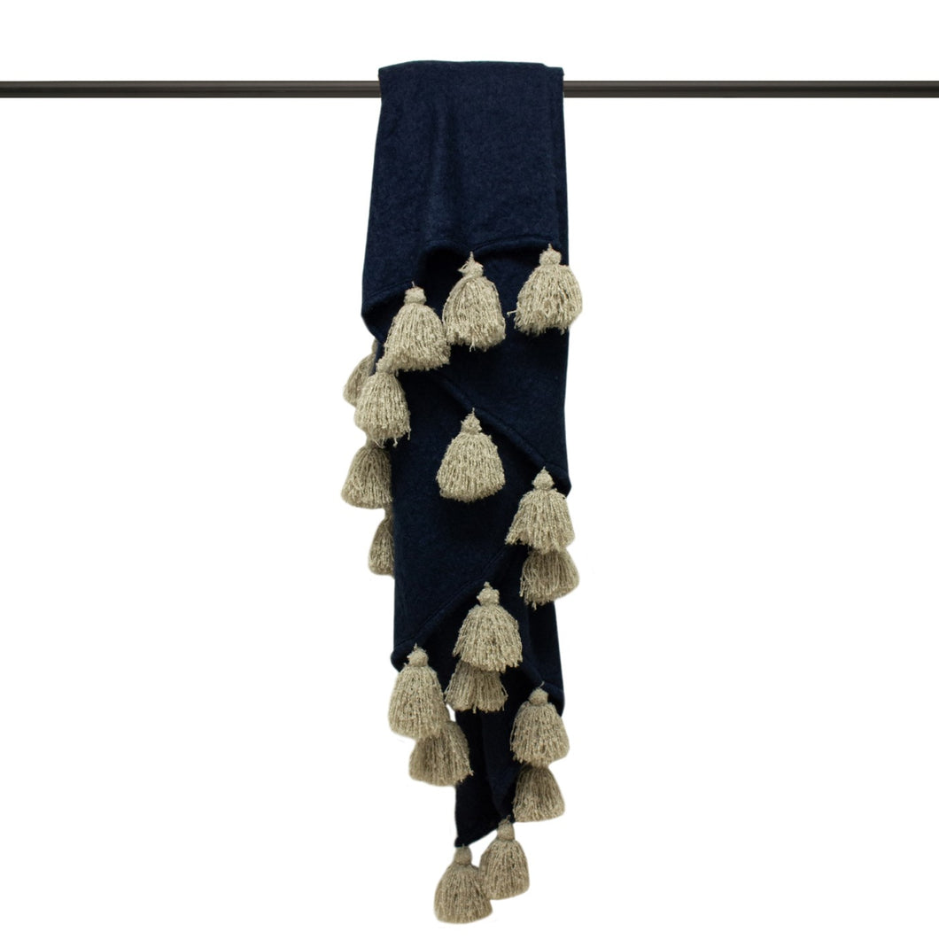 Romilly Navy/Natural Throw