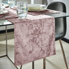 Load image into Gallery viewer, Crushed Velvet Table Linen Range - Blush Pink
