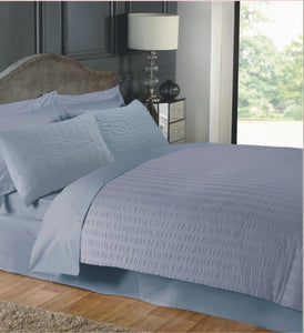*Seersucker Grey Duvet Set (SINGLE, DOUBLE, SUPERKING)
