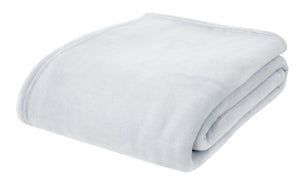 Extra Large Raschel Super Soft Fleece Throw - Silver