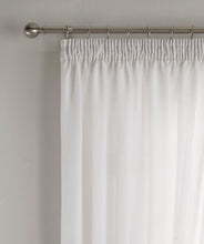 Load image into Gallery viewer, Pom Pom White Lined Voile Pencil Pleat Pair
