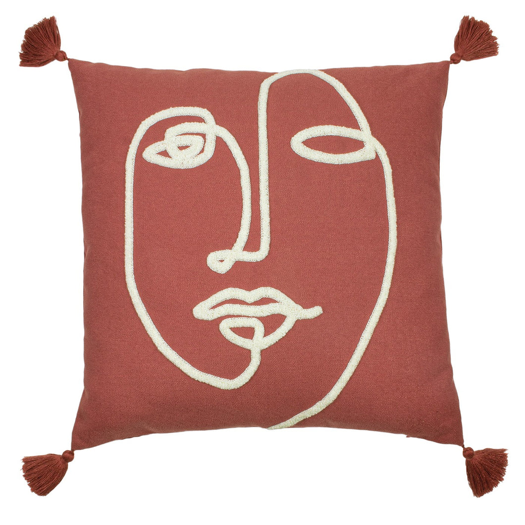 Uno Red Clay Cushion Cover
