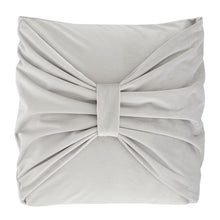 Load image into Gallery viewer, Velvet Bow Silver Cushion Cover
