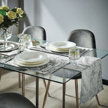 Load image into Gallery viewer, Crushed Velvet Table Linen Range - Silver

