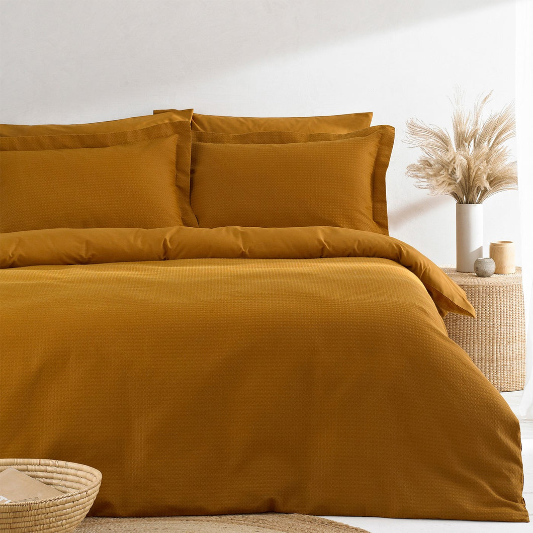 Waffle Ginger Duvet Set (SINGLE AND KING)