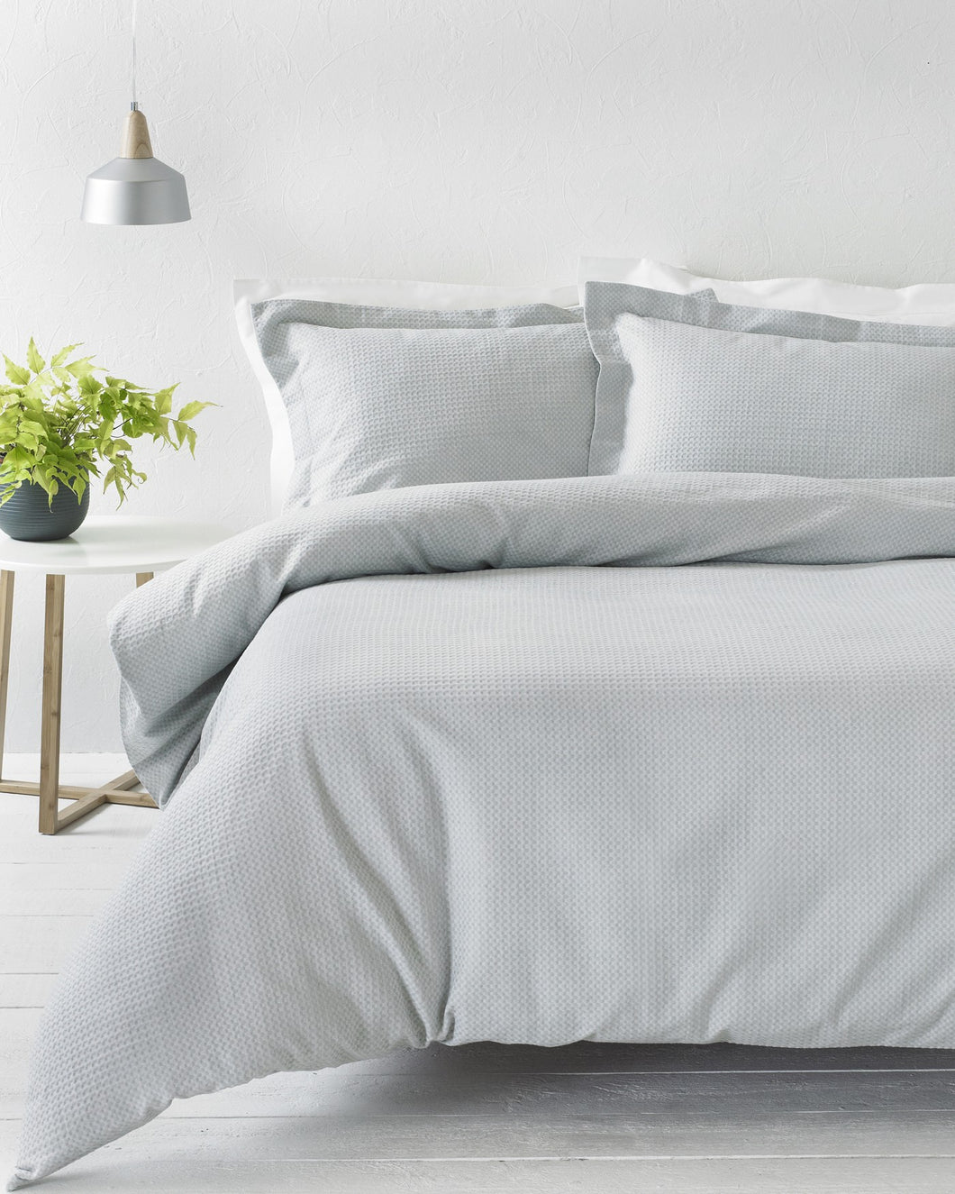 Waffle Silver Duvet Set