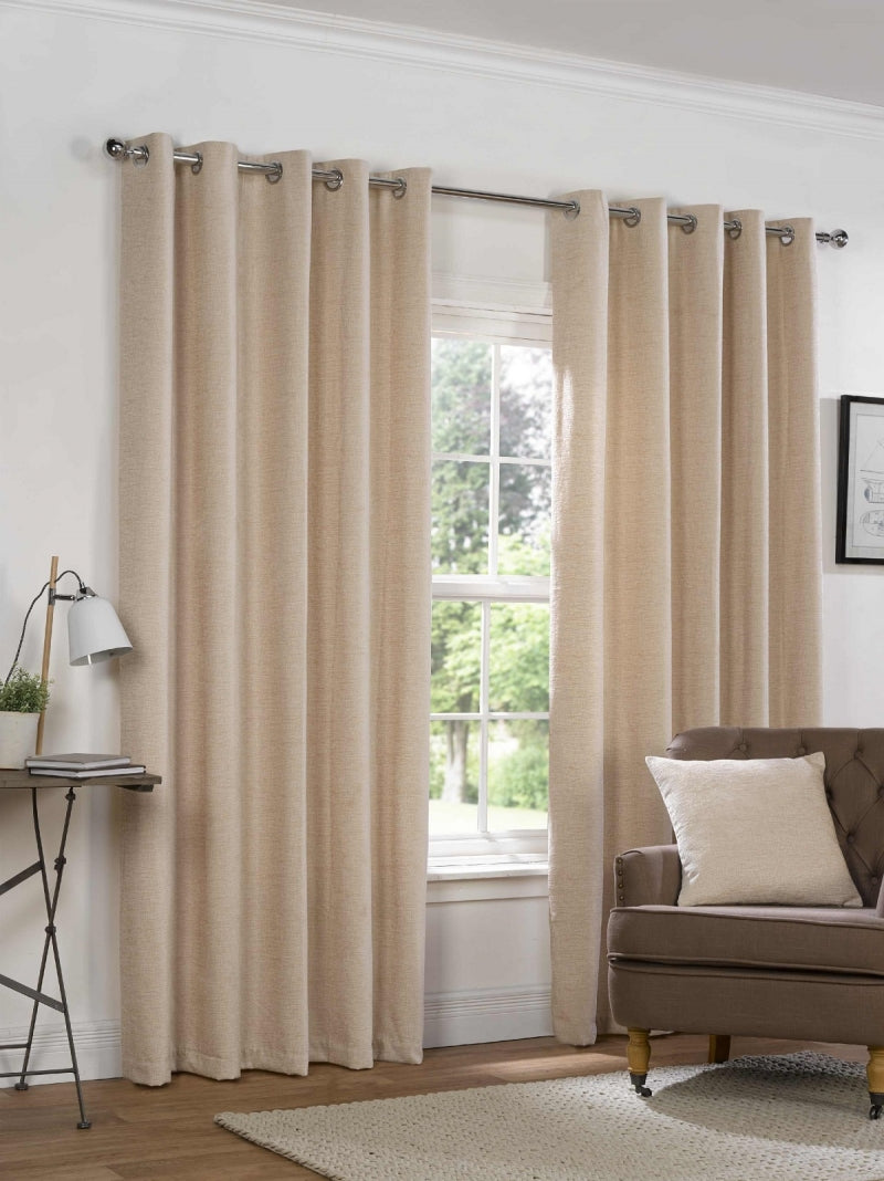Yale 66”x72” Natural Eyelet Curtains