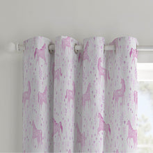 Load image into Gallery viewer, Folk Unicorn Curtains (66&quot;x72&quot;)
