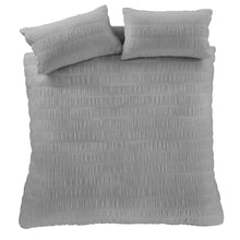 Load image into Gallery viewer, Seersucker Duvet Set - Grey
