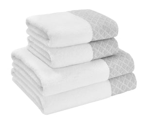 Zero Twist Sparkle White Towel Range